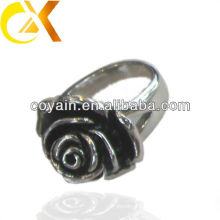 Eastern rose flower shape stainless steel women ring